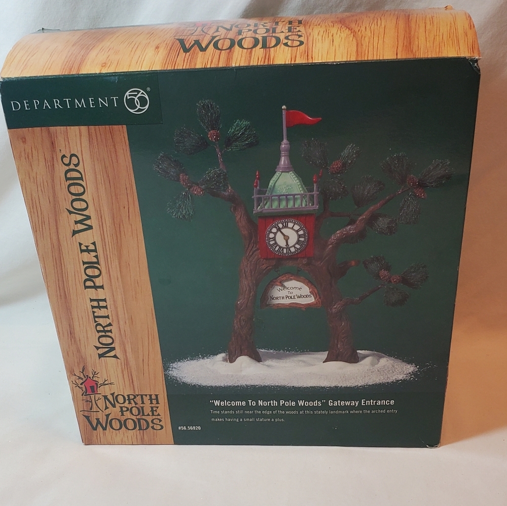 North Pole Woods Dept 56 "Welcome To The North Woods" Gateway Entrance Arch